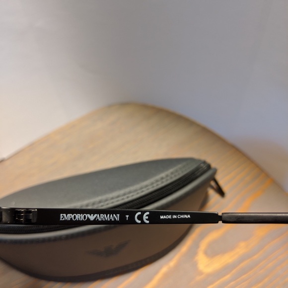 Emporio Armani black aviators main image 5